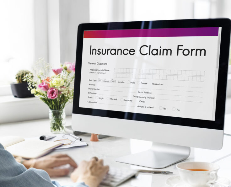 Insurance Claim Form Document Application Concept